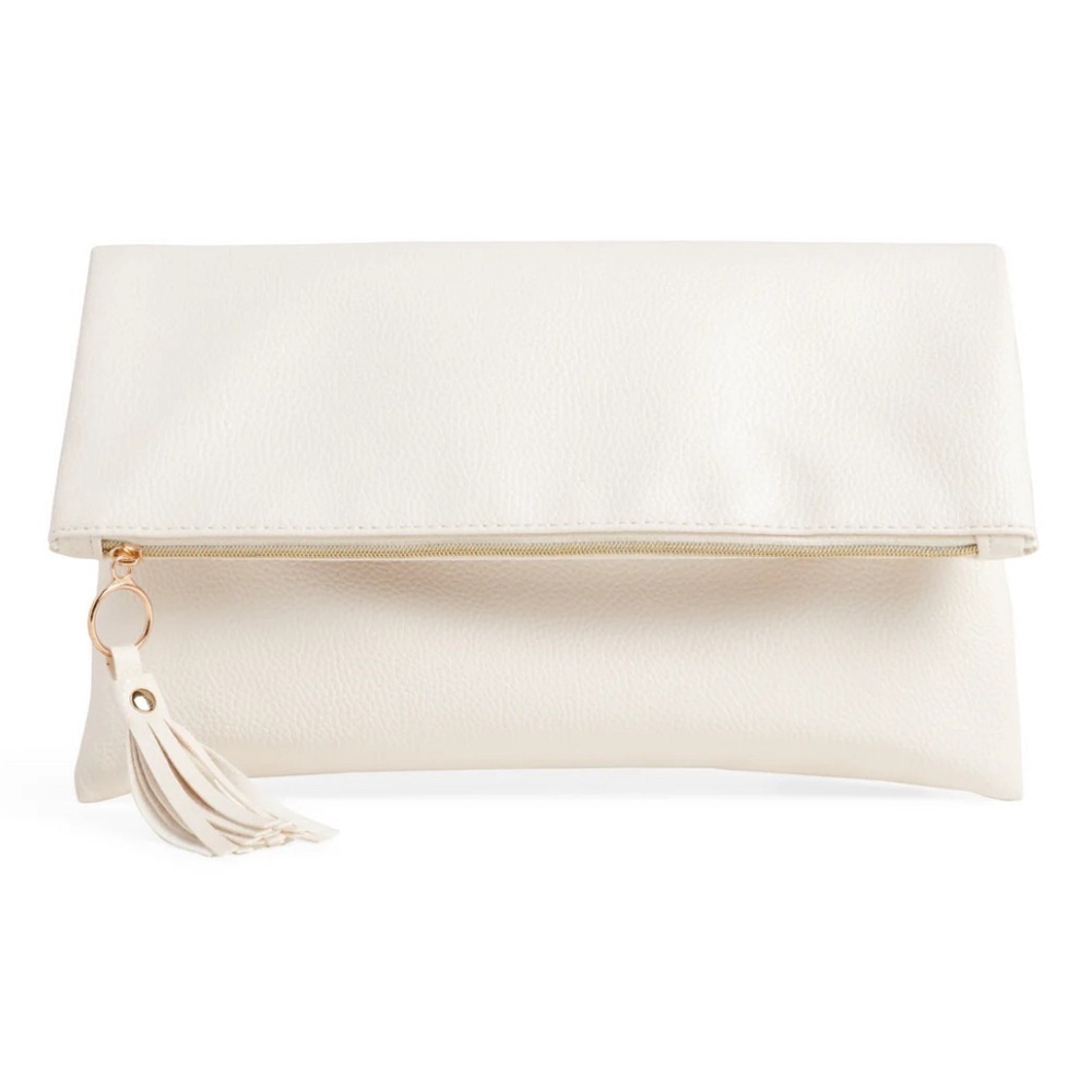 RACHEL MIRIAM Eve Clutch. Winter White. New with tags.